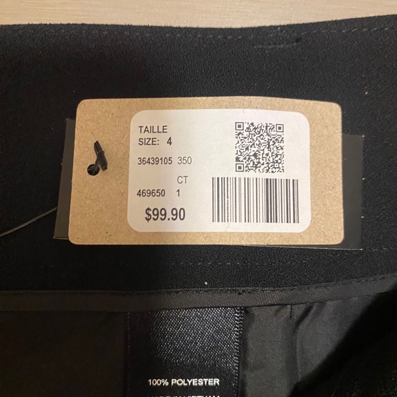 RW & CO black dress pants with self belt in size 4 - Picture 7 of 10